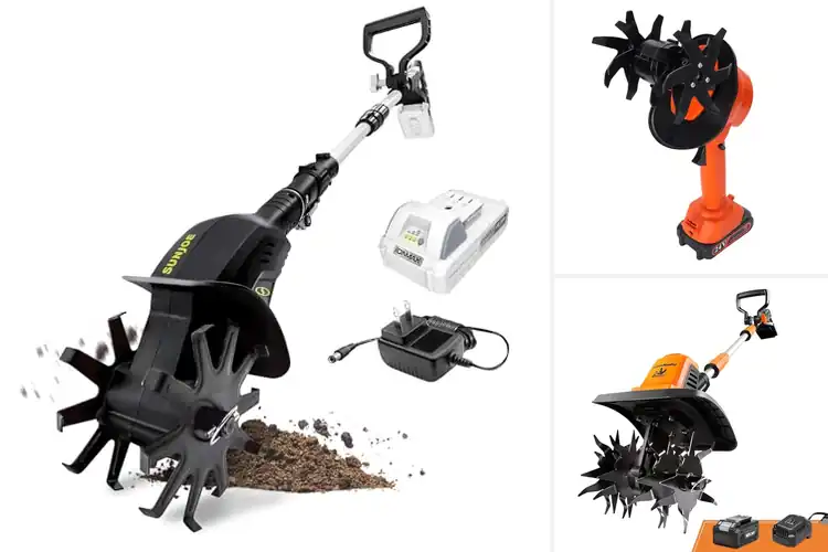 Detailed view of Best 24V Battery Cordless Tiller