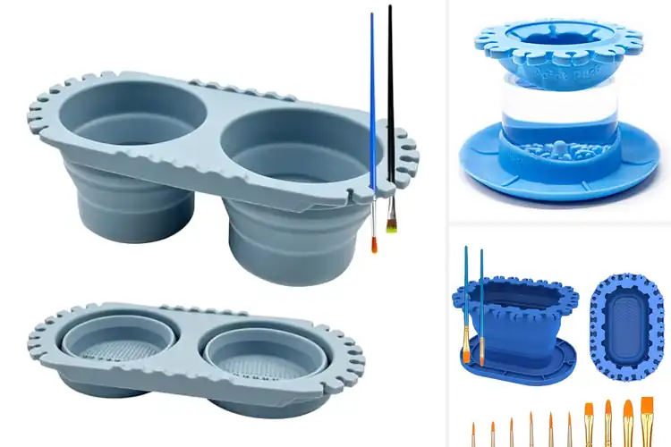 Detailed view of Best Acrylic Brush Rinse Cups: Clean Setup, Faster Painting