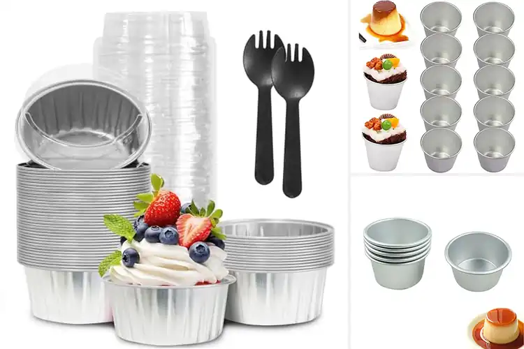 Detailed view of Best Aluminum Pudding Cups: Bake Perfect Desserts