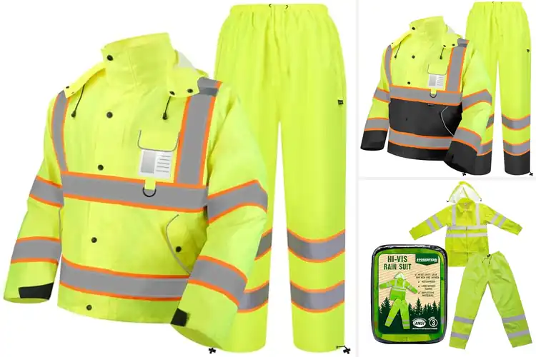 Detailed view of Best ANSI 107 Class 3 Rain Suit
