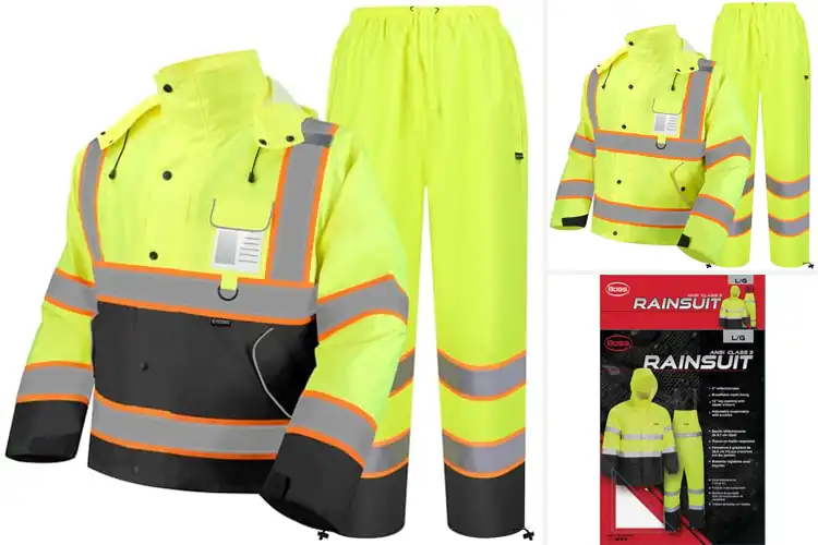 Detailed view of Best ANSI Class 3 Rain Suits