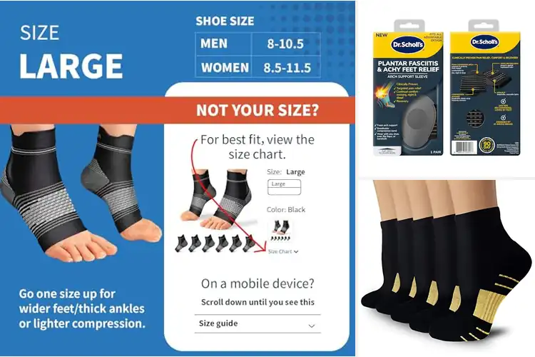 Detailed view of Best Arch Support Socks