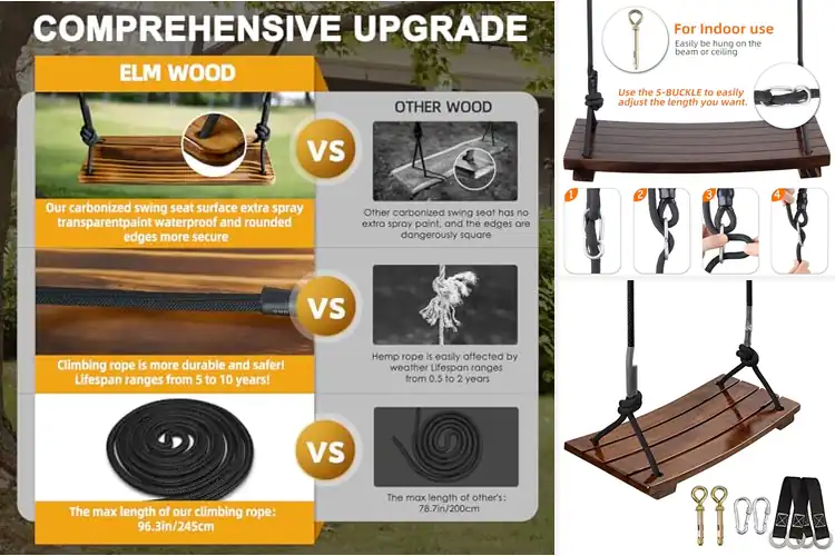 Detailed view of Best Carbonized Swings: Top 10 Picks for Ultimate Family Fun