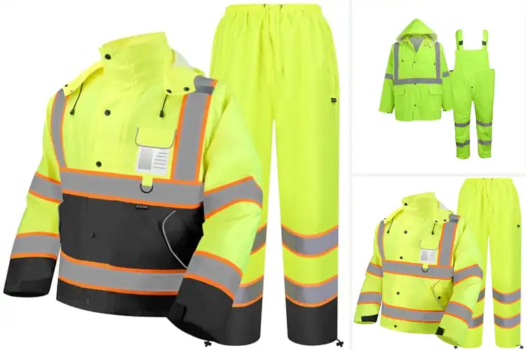 Detailed view of Best Class 3 Rain Suits For Construction