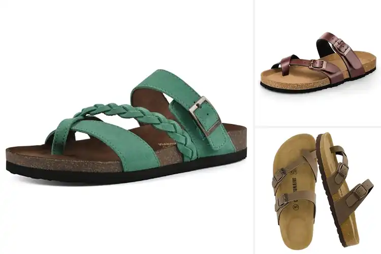 Detailed view of Best Contoured Footbed Sandals: Walk in Comfort & Style
