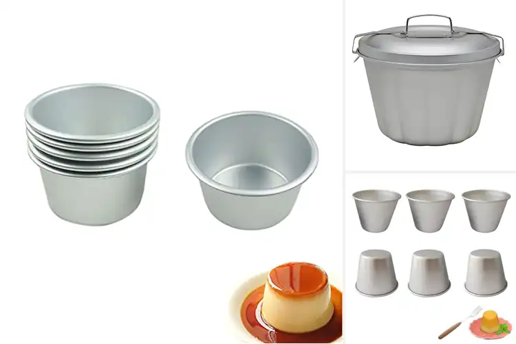 Detailed view of Best Hard Anodized Coated Pudding Molds