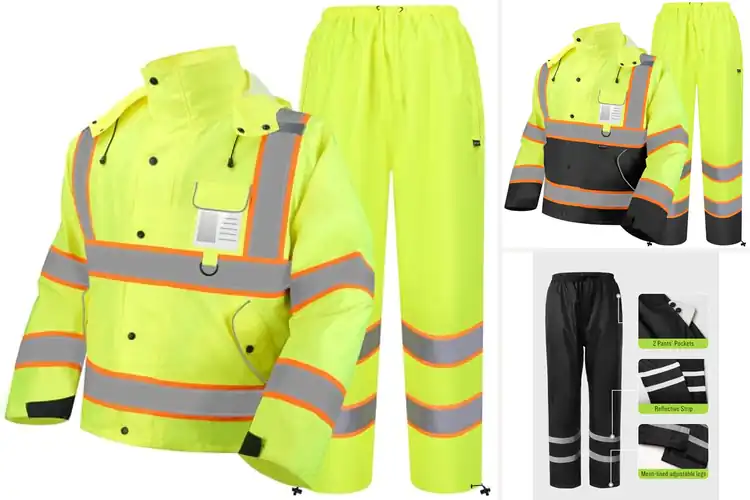 Detailed view of Best Hi-Vis Rain Gear: Stay Safe & Visible in Any Weather