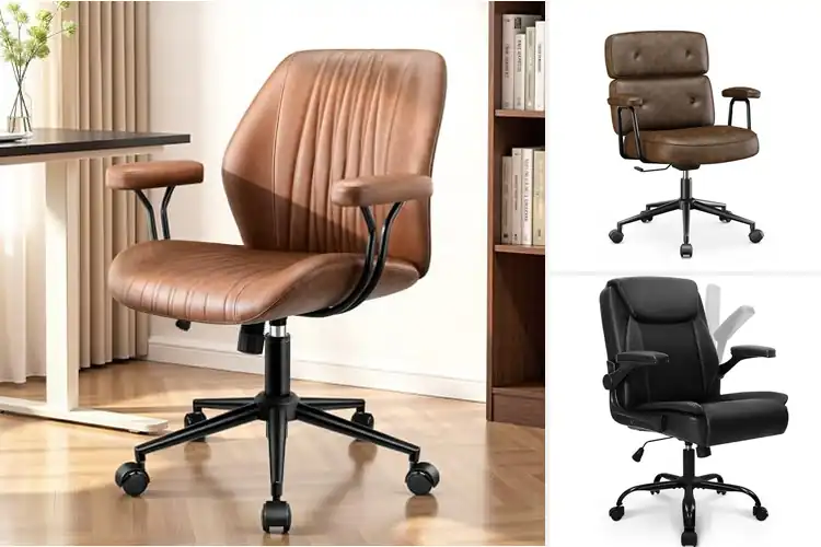 Detailed view of Best Leather Office Chairs With Armrests