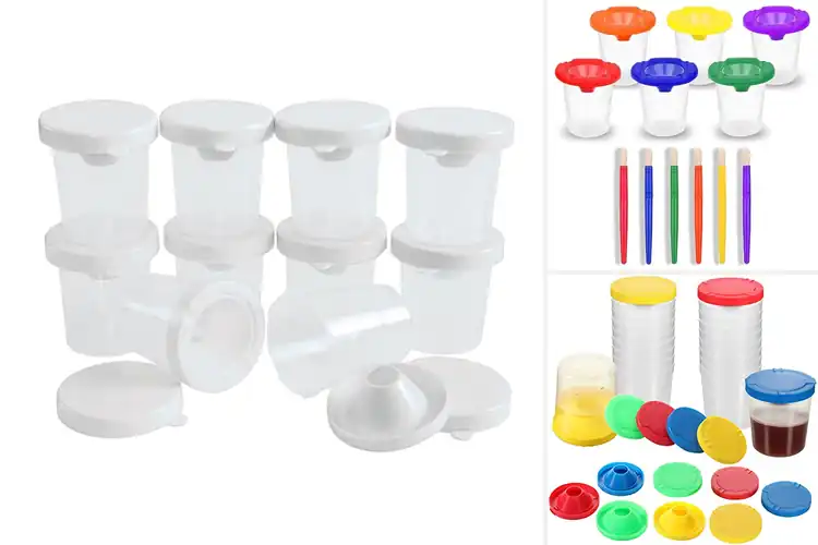 Detailed view of Best Non-Spill Paint Cups