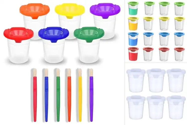Detailed view of Best Non-Spill Paint Water Cups for Cleaner, Easier Art