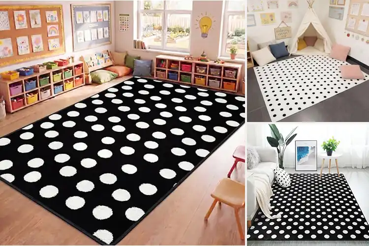 Detailed view of Best Polka Dot Carpets to Brighten Your Space