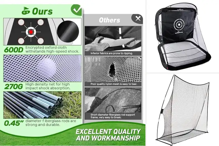 Detailed view of Best Pop Up Golf Net