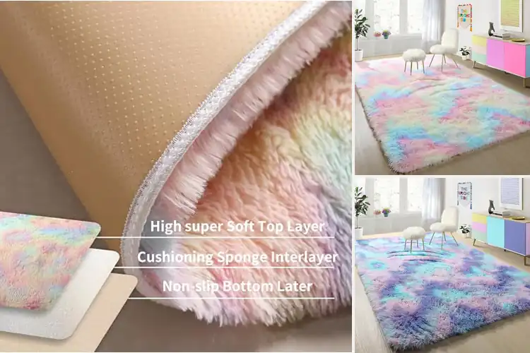 Detailed view of Best Rainbow Rugs For Girls