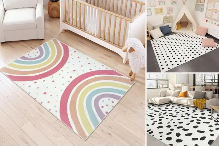 Detailed view of Best Soft Polka Dot Carpets For Nursery Rooms