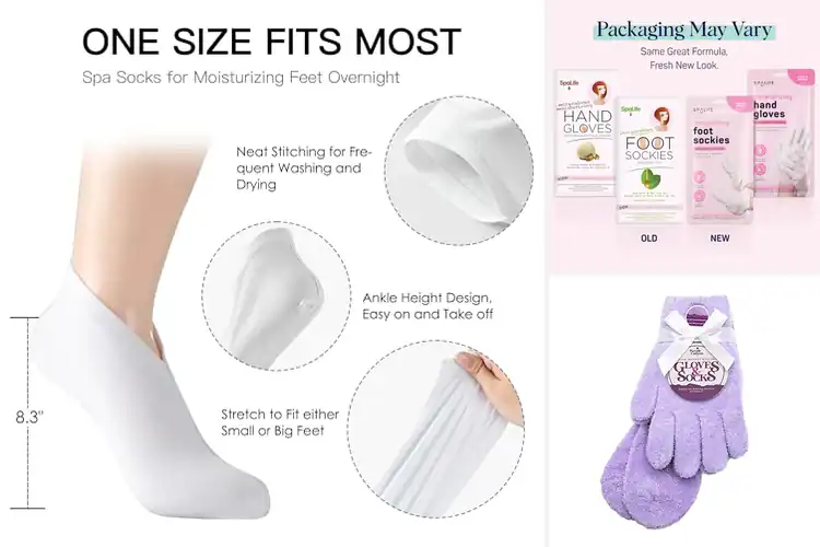 Detailed view of Best Spa Gloves And Socks Sets: Cozy, Moisturizing Bliss