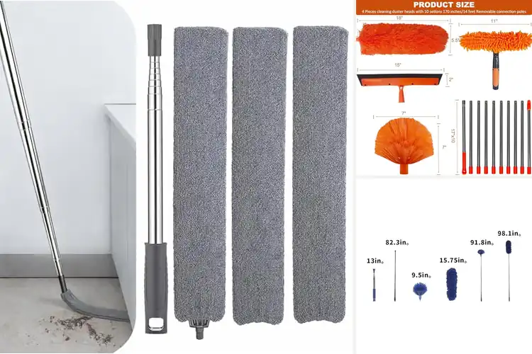 Detailed view of Best Space-Saving Cleaning Poles