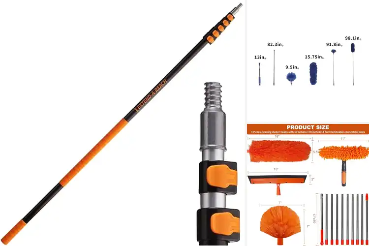 Detailed view of Best Telescopic Cleaning Poles