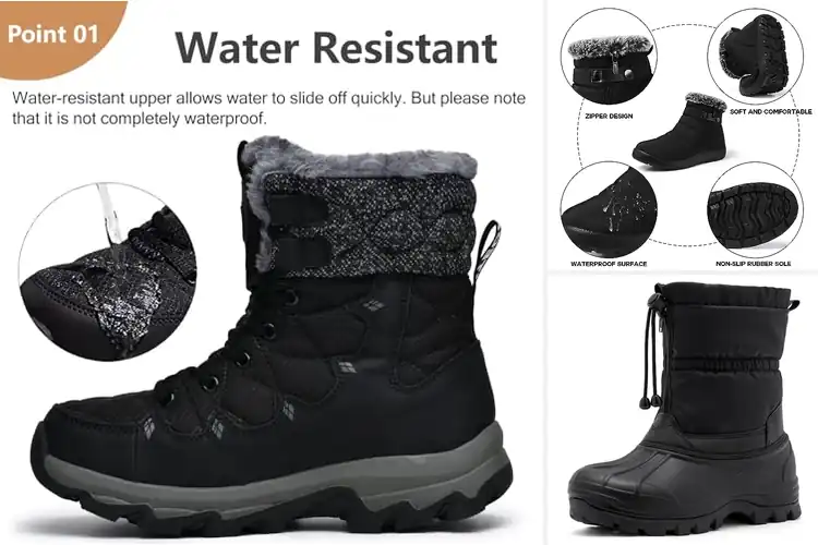 Detailed view of Best Warm Non-Slip Winter Boots