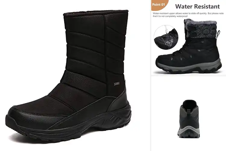 Detailed view of Best Waterproof Men’s Snow Boots