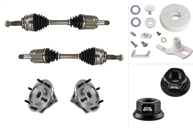 Detailed view of Best Wheel Axle Components
